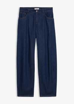 Jean balloon taille mi-haute