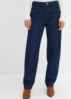 Jean balloon taille mi-haute