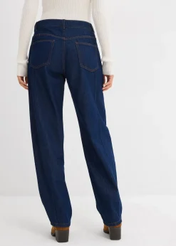 Jean balloon taille mi-haute