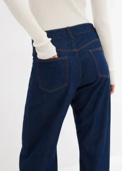 Jean balloon taille mi-haute