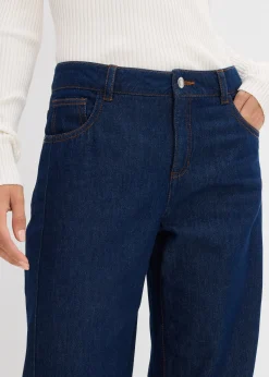 Jean balloon taille mi-haute