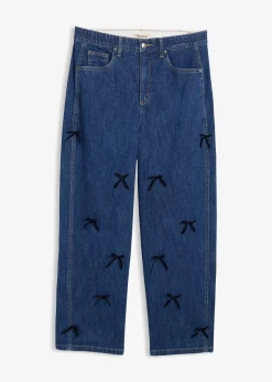 Jean barrel, taille haute et élastiquée