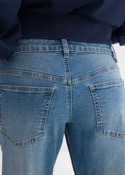 Jean barrel, taille mi-haute
