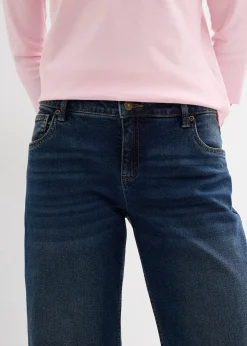 Jean barrel, taille mi-haute