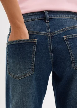 Jean barrel, taille mi-haute