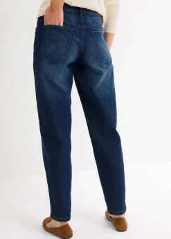 Jean barrel taille mi-haute