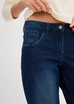 Jean barrel taille mi-haute