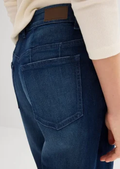 Jean barrel taille mi-haute