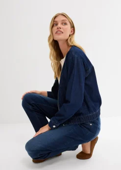 Jean barrel taille mi-haute