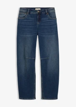 Jean barrel, taille mi-haute
