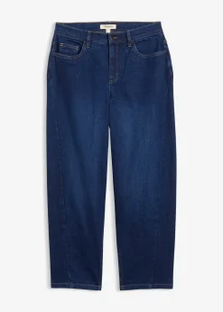 Jean barrel taille mi-haute