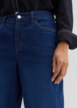 Jean barrel taille mi-haute