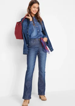 Jean bootcut taille haute, thermique