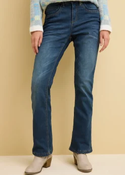 Jean bootcut taille haute, thermique