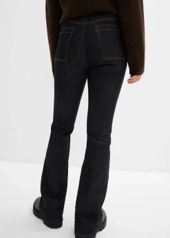 Jean bootcut taille haute élastiquée