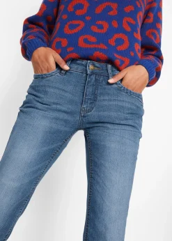 Jean bootcut taille mi-haute, extensible et confortable