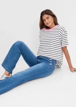 Jean bootcut, taille mi-haute