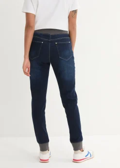 Jean Boyfriend, taille mi-haute élastiquée