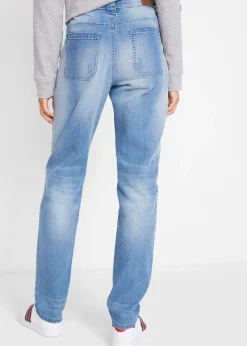 Jean boyfriend taille mi-haute, stretch confort