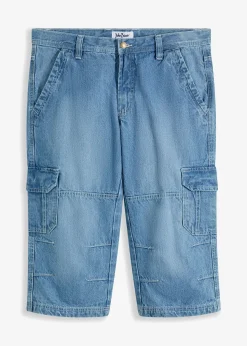 Jean cargo 3/4 regular droit