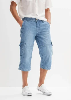Jean cargo 3/4 regular droit