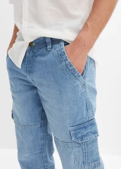 Jean cargo 3/4 regular droit