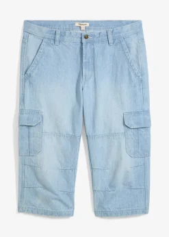 Jean cargo 3/4 regular droit