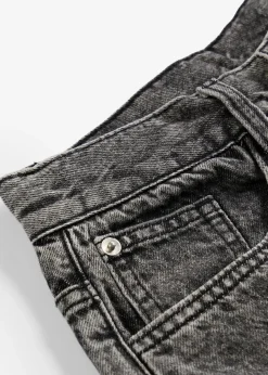 Jean cargo loose à taille réglable, droit