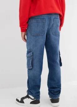 Jean cargo loose, doublure chaude en jersey, fuselé