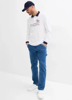 Jean charpentier loose à taille élastiquée, droit