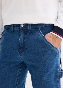 Jean charpentier loose à taille élastiquée, droit