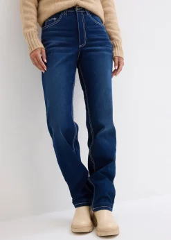 Jean chaud droit, taille haute