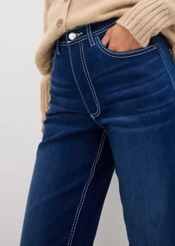Jean chaud droit, taille haute