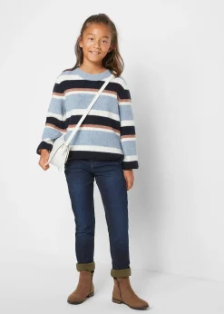 Jean chaud taille mi-haute, doublure jersey