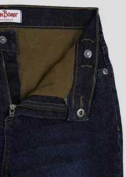Jean chaud taille mi-haute, doublure jersey