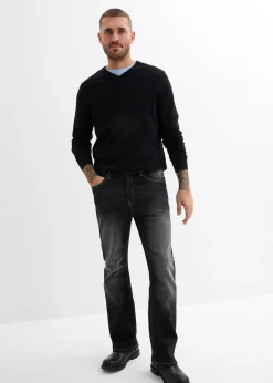 Jean classique à taille élastiquée, bootcut