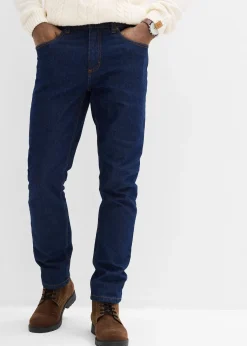 Jean droit classique, taille élastiquée