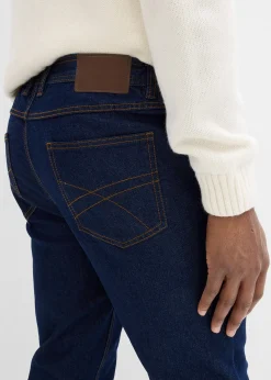 Jean droit classique, taille élastiquée