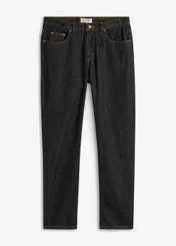 Jean droit classique, taille élastiquée