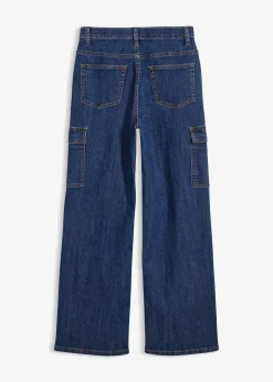 Jean droit et extensible, coupe loose, taille réglable