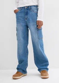 Jean droit et extensible, coupe loose, taille réglable