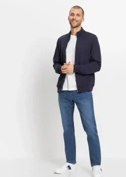 Jean droit et léger à taille élastiquée, regular