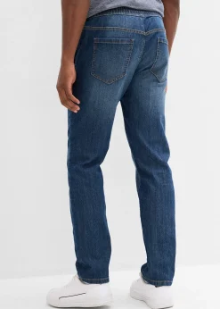 Jean droit et léger à taille élastiquée, regular