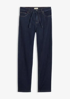 Jean droit et loose, taille mi-haute