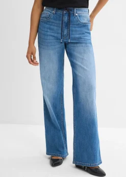 Jean droit loose, taille haute