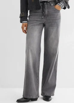 Jean droit loose, taille haute