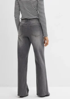Jean droit loose, taille haute