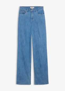 Jean droit loose taille mi-haute, long