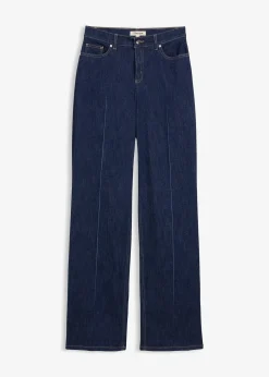 Jean droit loose taille mi-haute, long
