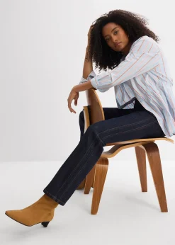 Jean droit taille haute
